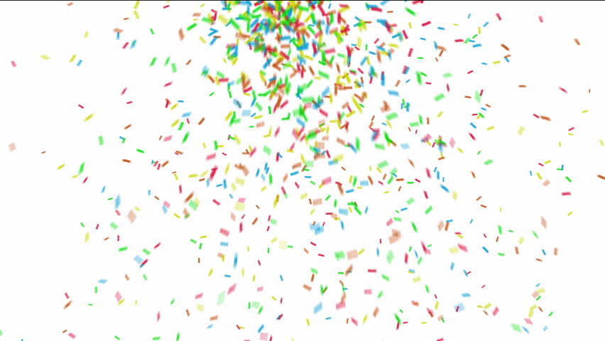 Конфетти анимация на прозрачном фоне для презентации