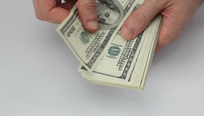 Counting Many 100 Us Dollars Stock Footage Video Royalty Counting Many 100 Us Dollars Bank Notes By Hand