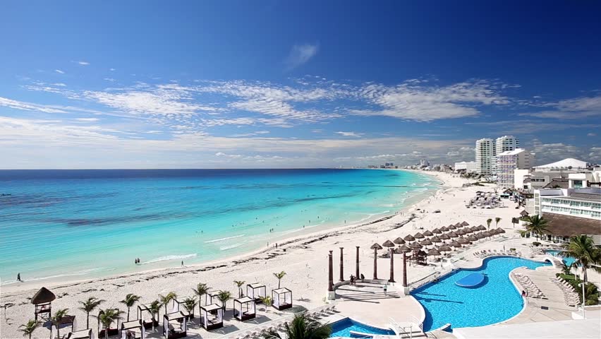 Cancun Beach Panorama View, Mexico Stock Footage Video 11795933 ...