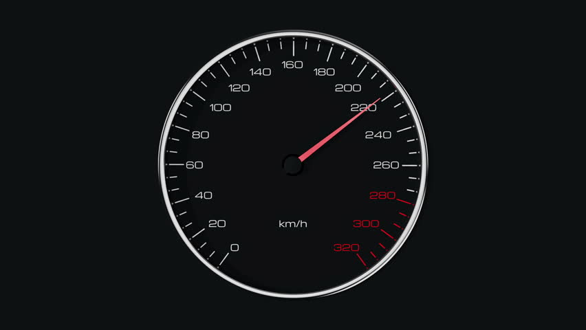 Car Speedometer And Moving Pointer. Seamless Loop. Stock Footage Video ...