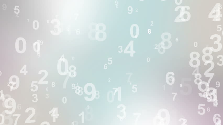 Numbers Animated Background. Numbers Abstract 3D Motion At