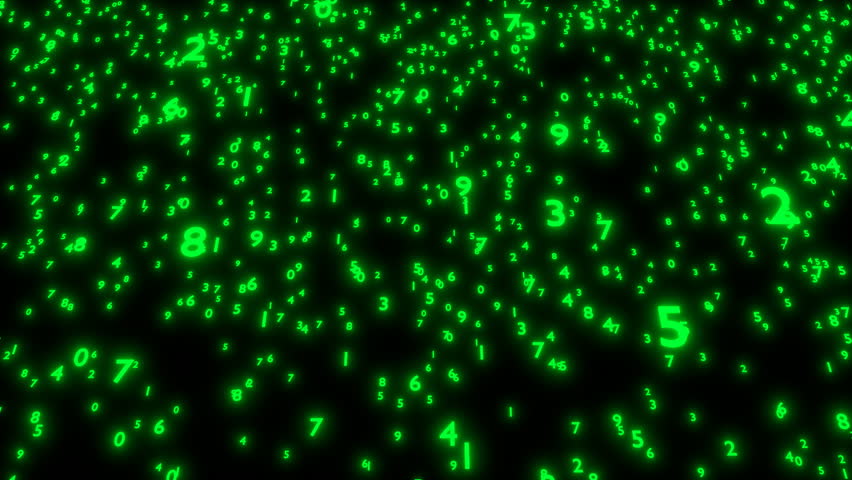 Video stock a tema Animated Falling Glowing Green Numbers (100% royalty ...