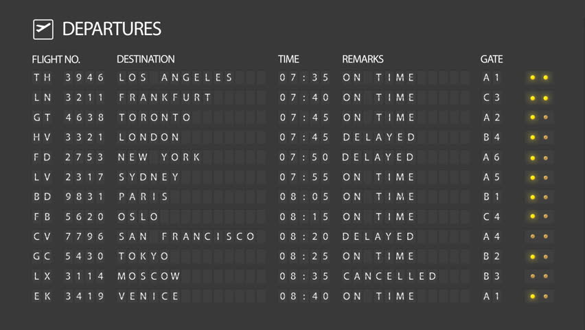 Header of departure