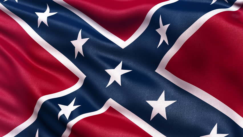 A Close Up Of Confederate Battle Flag Or St Andrews Cross In Use During ...