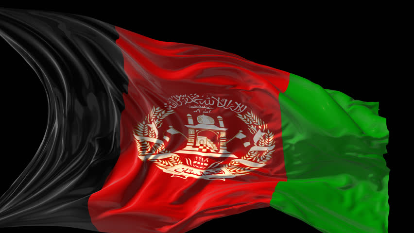 Flag of Afghanistan Beautiful 3d Stock Footage Video (100% Royalty-free